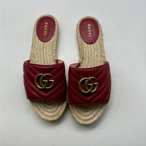 Gucci Red sandals worn once